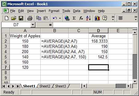 average in Excel