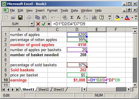 complex formula in Excel